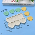 Silicone mold with 6 cavities featuring Love hearts and swirl designs for DIY baking - 6-Cavity Swirl Love Combo Style (4#)