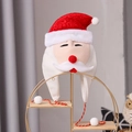 Christmas Santa Claus hat with white plush beard and pompom for festive holiday costume - Long Tassel Santa Claus (Kids)