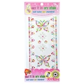 Colorful 3D gemstone butterfly diamond stickers for kids diy craft and decoration - Two Butterflies Gems / 10×22.5cm