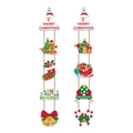 Christmas hanging porch banner with Santa Claus and Merry Christmas felt decorations - Christmas Porch Banner Couplets