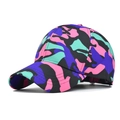 Berretto da baseball mimetico in cotone con motivo rosa e blu per uomo e donna regolabile - Regolabile / Mimetico Viola