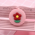 Rosa tragbares Mini-Maßband mit 3D-Blumendekor und einziehbarem Design für Maße - 8 Blume (Rosa)