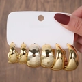 Gold Irregular Teardrop Style (E0277-1)