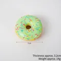 Modèle de donut glacé vert avec pépites pour vitrine 7cm accessoire PU - Vert