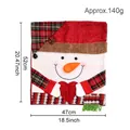 Christmas snowman chair cover with red black plaid pattern and plush nose 52x47cm - Snowman