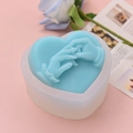 Stampo in silicone a cuore per sapone e candele con mani che tengono l'anello - Stile Scambio di Anelli (205#2)