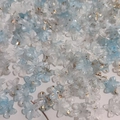 Mini gradient blue and clear five-petal flower beads with gold edges for DIY jewelry - Gold Foil Mini Flower Color 5