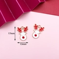 Christmas reindeer enamel charms in gold finish for DIY jewelry making 17mm x 13mm - 9# Reindeer