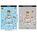 Christmas Santa and snowflake window decals, 50x70cm PVC set for holiday shop decoration - AMJ069 White Christmas Tree