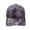 Detailed front view of tactical camo baseball cap with forest pattern and curved brim - Adjustable / Style 1 Tree Branch