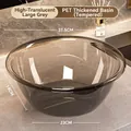 Grande bacinella in PET grigio trasparente rinforzato con diametro 37,5 cm - Grande Grigio