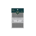 FANSIDE Pro TENSOR FS-002 matte nail stickers with checkerboard and heart patterns - Grey Geometric Heart Style (FS-002)