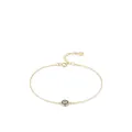 Elegant gold S925 silver Evil Eye bracelet featuring blue and white zircon stones - 925 Silver / Gold
