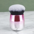 Pink marble gradient kabuki brush with soft black and white dual-tone dense bristles - Gradient Red