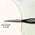 Fine detail paint brush with 0.9cm nylon bristles and ergonomic black triangular handle - Black / #000 (triangle Side)
