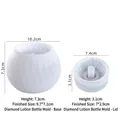 Moule en silicone pour flacon de lotion DIY à texture losange et distributeur de savon - Pilier Rhombique Rond - Moule Flacon Lotion