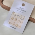 Bijoux d'ongles en perles MJ-051 avec nœuds et cadres géométriques pour manucure chic - MJ-051 Marquage à l'or