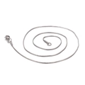 Collana a catena a serpente in acciaio inossidabile argento con chiusura a moschettone - Stile Catena a Serpente (KN108872-KC)