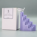 Purple S-shaped soy wax candle with minimalist packaging box for home decor - Regular Step / 10x10x5cm Box / Purple