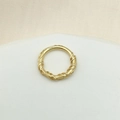 Sand gold woven texture ring accessory with twisted pattern design for jewelry making - Style 04 (Gold Twist Weave)