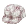 Détail de casquette camper 5 pans à carreaux rouge et blanc avec bord plat et œillets - M (56-58cm) / Rouge Foncé (Carreaux Rouges et Blancs)