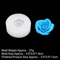 3D rose flower silicone mold B1156 for DIY resin and candle making with product dimensions - 3#B1156 Transparent