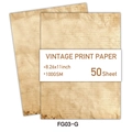 50 sheets of A4 vintage handwriting paper 100GSM for DIY journaling and scrapbooking - English Handwriting Print (FG03-G)