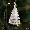 Transparent acrylic Christmas tree ornament with glitter and silver hanging cord - Christmas Tree / 1 PC