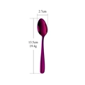 Mini-Edelstahl-Dessertlöffel in Lila, 13,5 cm, für Kaffee und Gewürze geeignet - Dünn 13.5cm / Lila