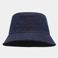 Close-up of dark blue corduroy fabric texture on a minimalist fisherman bucket hat - M (56-58cm) / Navy Blue
