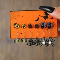 Halloween-Ohrring-Set mit 6 Paaren, Hexe, Spinne und BOO-Anhängern für gruselige Looks - BOO Buchstabe Und Spinne Kollektion (E1469-1)