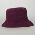 Sombrero de pescador clásico de pana morado oscuro con diseño vintage y textura cálida - M (56-58cm) / Burdeos