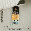 Embroidered half moon and star patch with gesture and text for clothing accessory - Half Moon Gesture