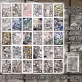Deko-Aufkleber Set im Retro-Stil, 30 Blatt Kunstdruckpapier mit mattem Finish für DIY - Migrierendes Schwebendes Licht