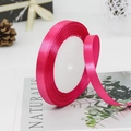 Hot pink 1cm satin ribbon roll for gift wrapping and DIY wedding bows decoration - 14# Rose Red
