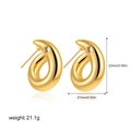 Gedetailleerd beeld van gouden slangenoorbellen met afmetingen van 23 mm bij 21 mm - 18K Goud
