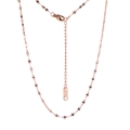 Adjustable 18K rose gold plated stainless steel olive link chain with lobster clasp - Lips Chain / Rose Gold