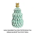 Grünes Weihnachtsbaum-Folienballon-Set mit goldener Glocke, 130 cm Höhe für Partys - Hellgrüner Weihnachtsbaum