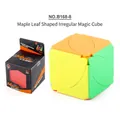 Cubo magico Maple Leaf Skewb puzzle in plastica colorata con scatola regalo nera - Cubo Foglia di Acero (B168-8)