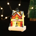 Illuminated Toy Land miniature shop house Christmas desktop ornament with snow details - Toy Land (Style 23-B)