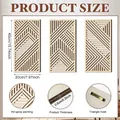 Size chart showing 40x20cm wooden wall art panels with sawtooth hook detail - Y24Y50980_Q