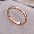 Minimalist titanium steel ring in rose gold finish with smooth polished surface - US 7 / Rose Gold