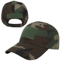 Tactical camouflage baseball cap featuring front loop panels for morale patches - Jungle Tones Camouflage