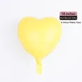 18 inch macaron yellow heart shaped aluminum foil balloon for wedding party decoration - 18-inch Heart Macaron Yellow