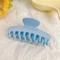 Pince à cheveux mate bleu clair pour filles avec finition élégante en poudre crème - Os de Dragon Bleu Brume / 9.5cm