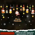 Christmas static window stickers with Santa, snowman and Merry Christmas text decor - Happy Santa (XL6113)