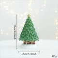 22cm Christmas tree figurine with golden star and red gift box base decoration - Christmas Tree (Resin)