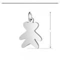 Zilveren roestvrijstalen beer silhouet hanger bedel met afmetingen 12,5x20mm - Beer Silhouet-Zilver (12.5x20mm) / 5 Stuks/Verpakking