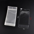 Transparent self-sealing plastic jewelry bag measuring 7x15cm with black background - 7*12+3 (Transparent) / 100 Pcs/Pack