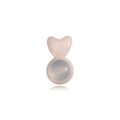 Pink heart-shaped ceramic earring backs for secure and decorative jewelry accessory - Heart Ring White